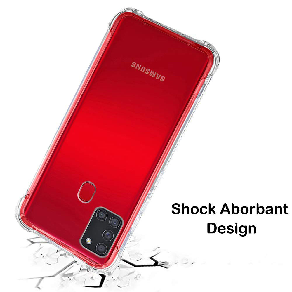 Custodia per Samsung Galaxy A21s A217, Techsuit, Shockproof Clear, Trasparente