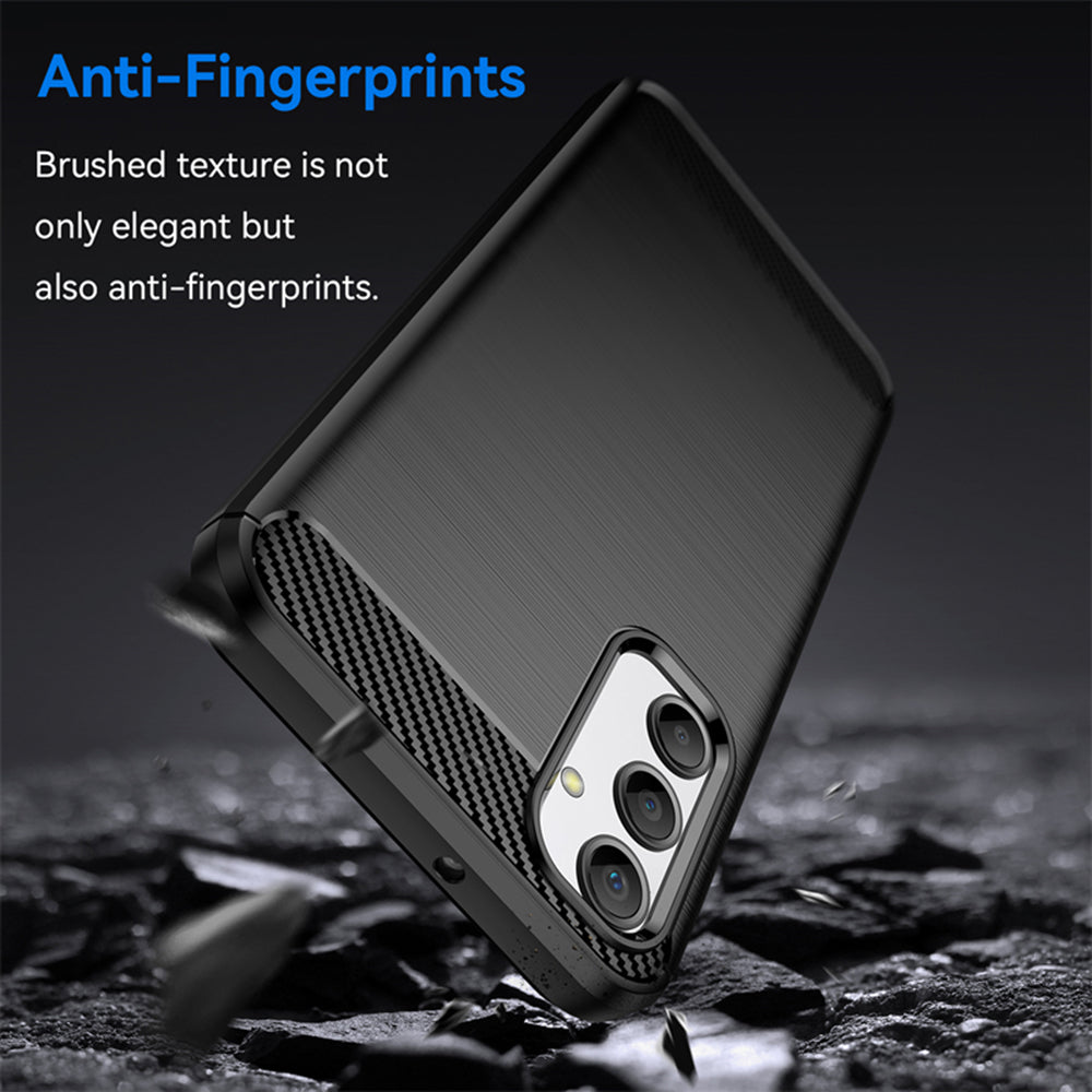Custodia per Samsung Galaxy A24 4G A245, Techsuit, Carbonio, Nera