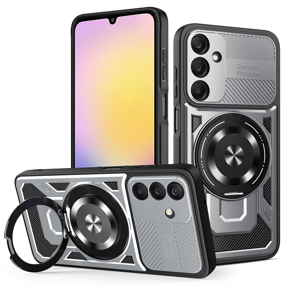 Custodia per Samsung Galaxy A25 A256, Techsuit, RuggedCam, Grigio