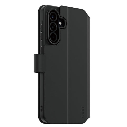 Custodia per Samsung Galaxy A26 A266, PanzerGlass, Care Feature Kickstand Wallet, Nera