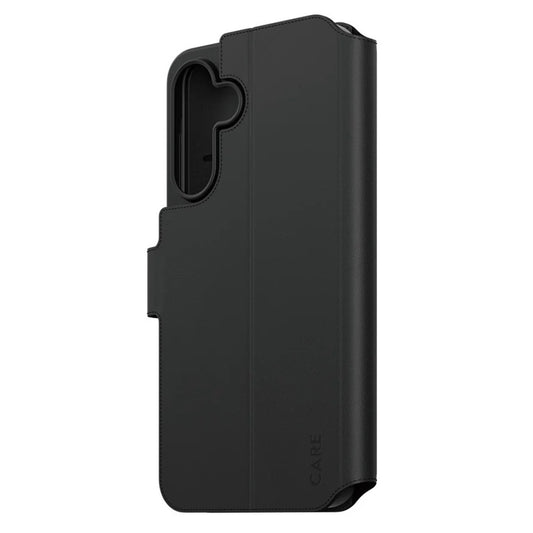 Custodia per Samsung Galaxy A26 A266, PanzerGlass, Care Feature Kickstand Wallet, Nera