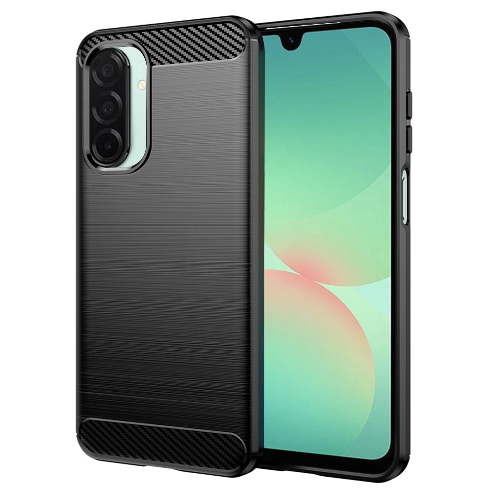 Custodia per Samsung Galaxy A26 A266, Techsuit, Carbonio, Nera