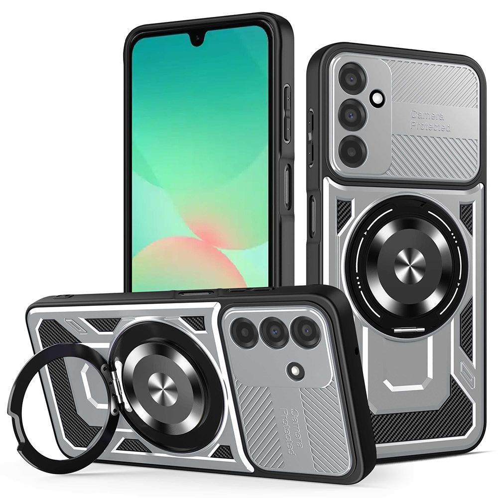 Custodia per Samsung Galaxy A26 A266, Techsuit, RuggedCam, Grigio