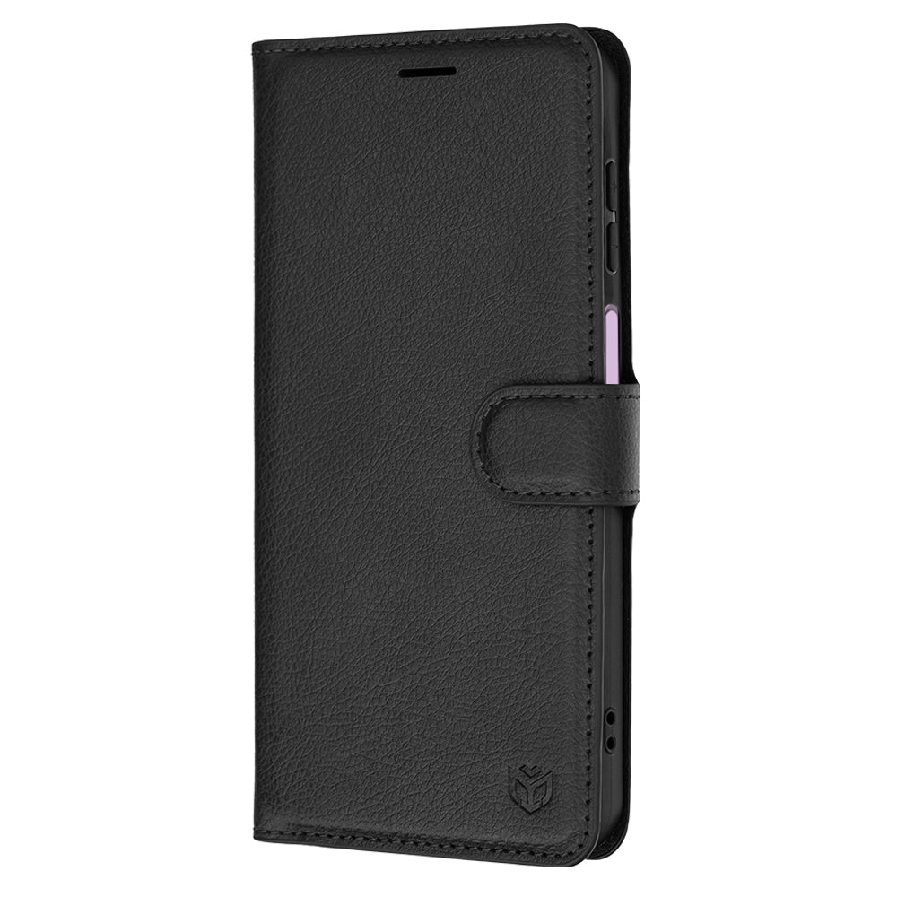 Custodia per Samsung Galaxy A27 5G, Techsuit, Leather Folio, Nera