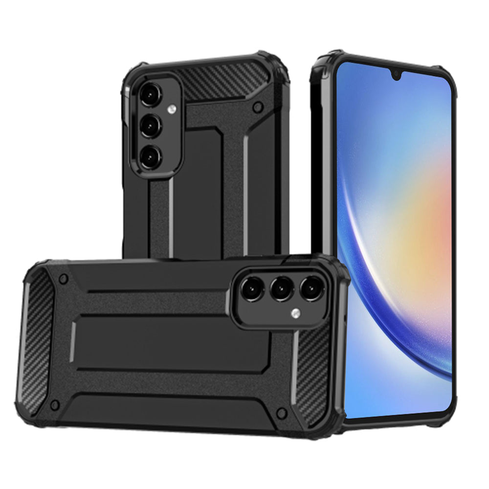 Custodia per Samsung Galaxy A34 A346, Techsuit, Hybrid Armor, Nera