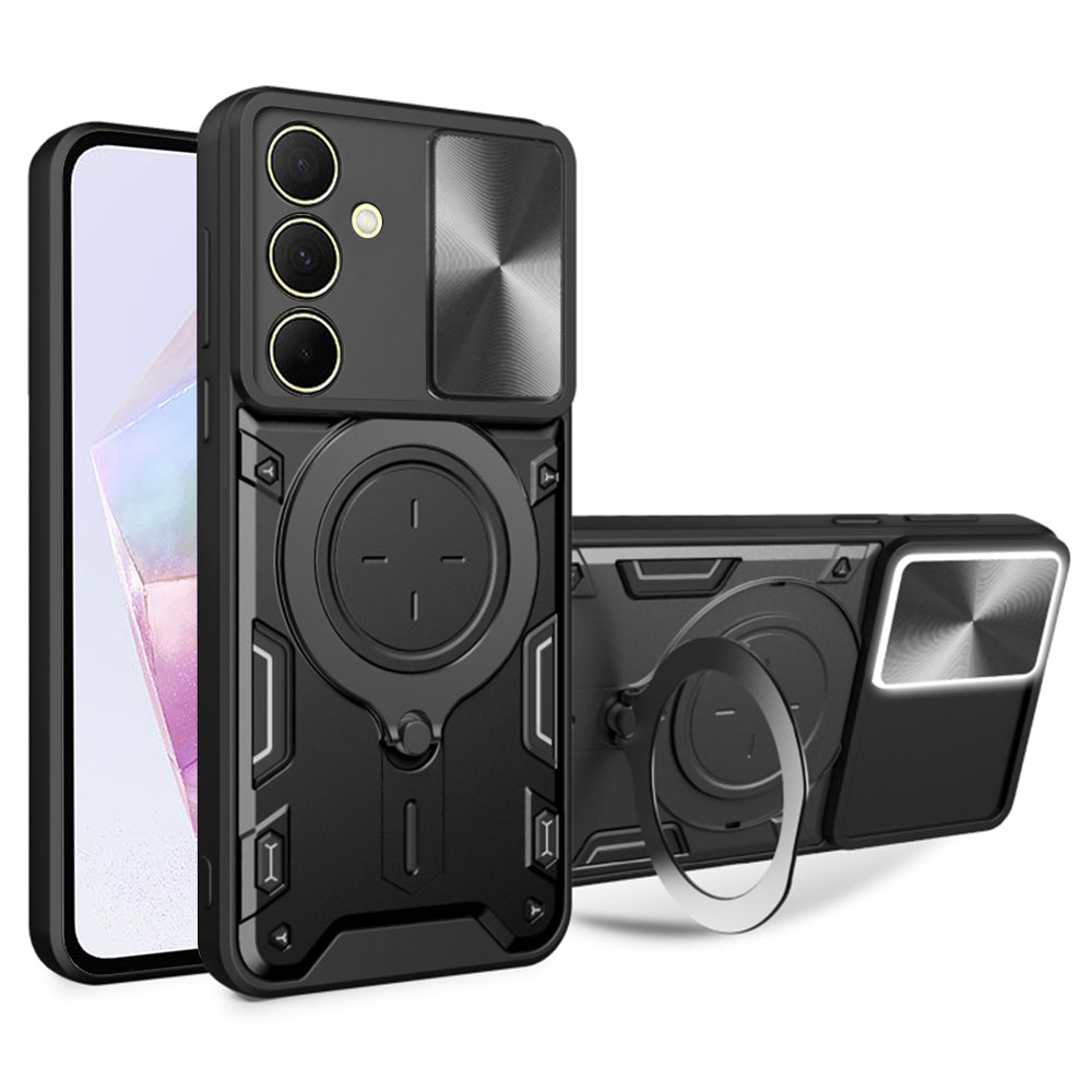 Custodia per Samsung Galaxy A35 5G A356, Techsuit, CamGuard Pro, Nera
