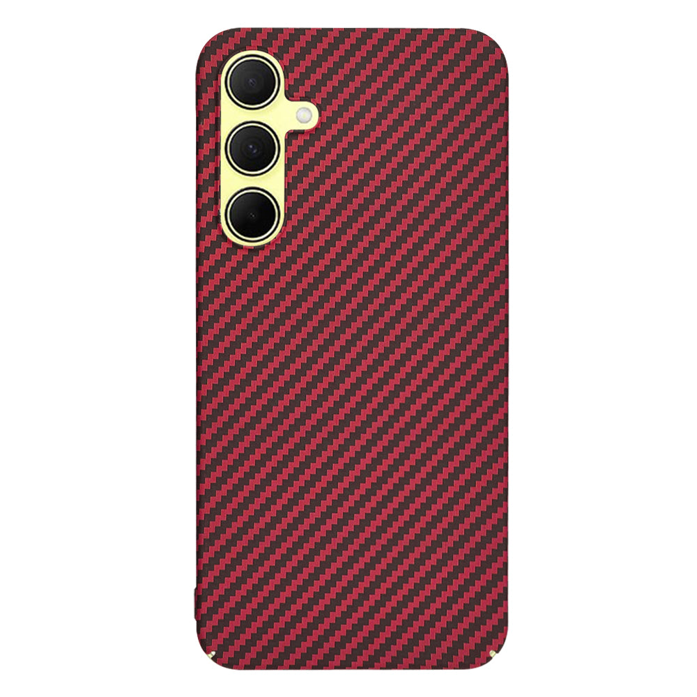 Custodia per Samsung Galaxy A35 5G A356, Techsuit, Carbonite FiberShell, Rossa