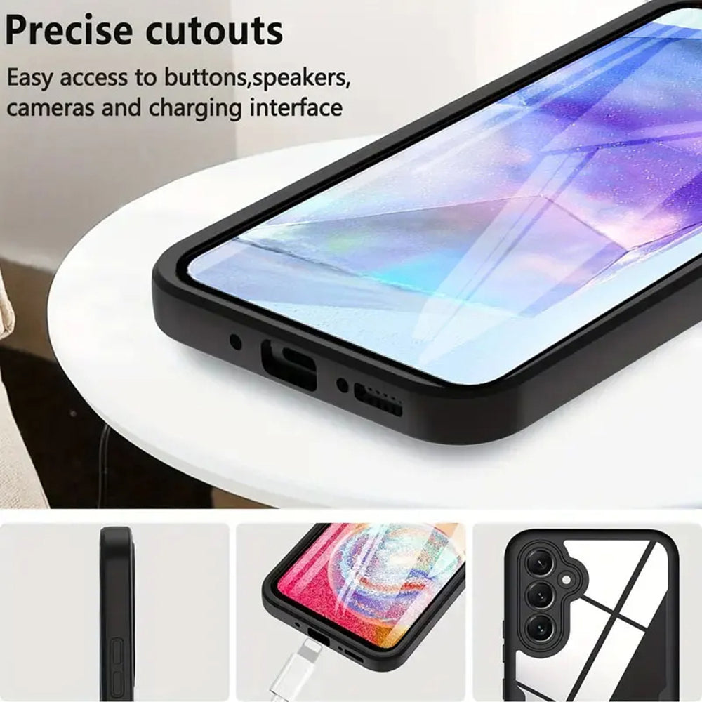 Custodia per Samsung Galaxy A35 5G A356, Techsuit, ColorVerse 360, Nera