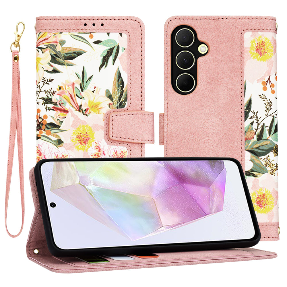 Custodia per Samsung Galaxy A35 5G A356, Techsuit, FlipCraft, Rosa