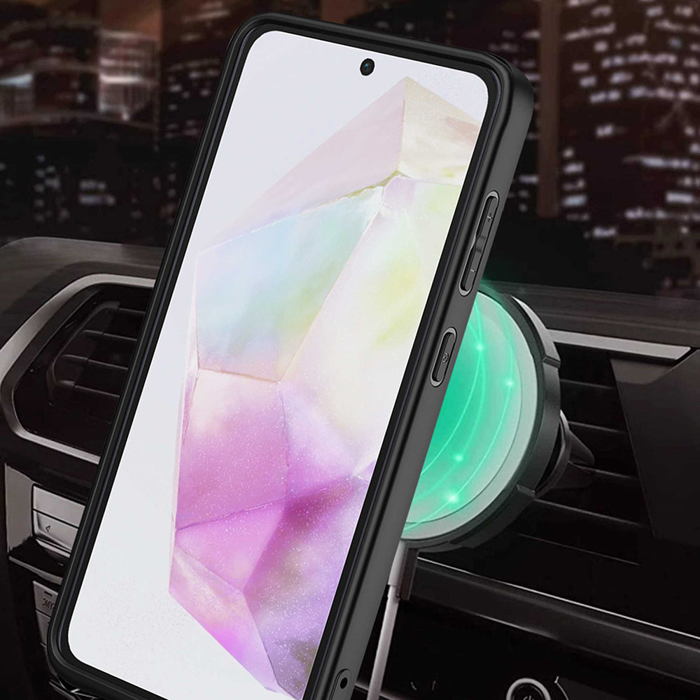 Custodia per Samsung Galaxy A35 5G A356, Techsuit, RuggedCam, Nera