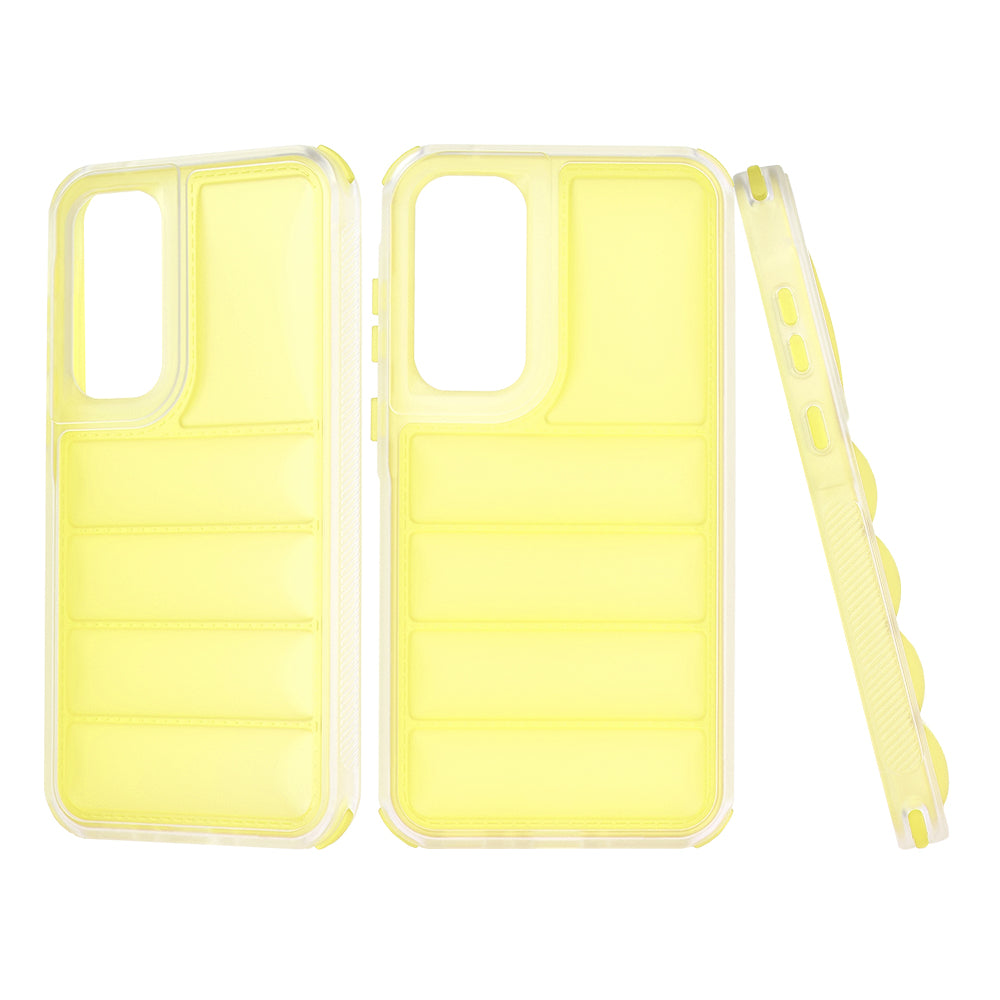 Custodia per Samsung Galaxy A35 5G A356, Techsuit, Wave Shield, Gialla