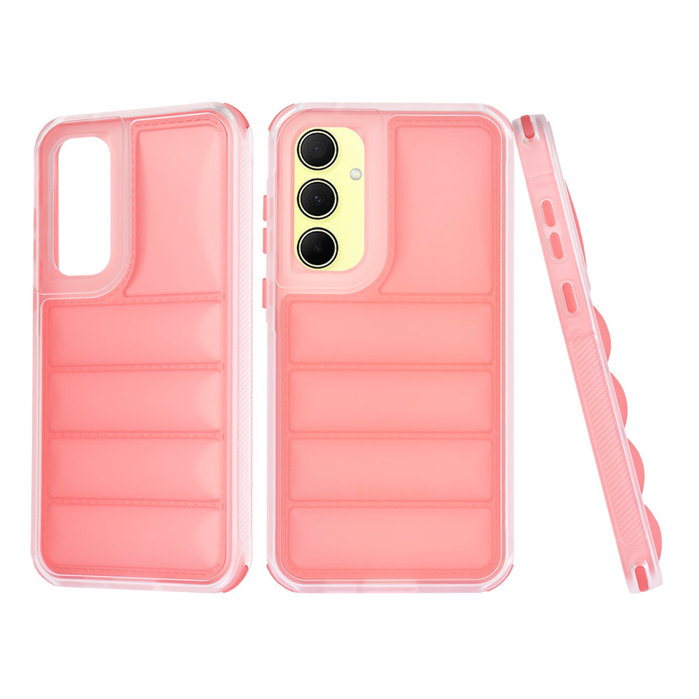Custodia per Samsung Galaxy A35 5G A356, Techsuit, Wave Shield, Rossa
