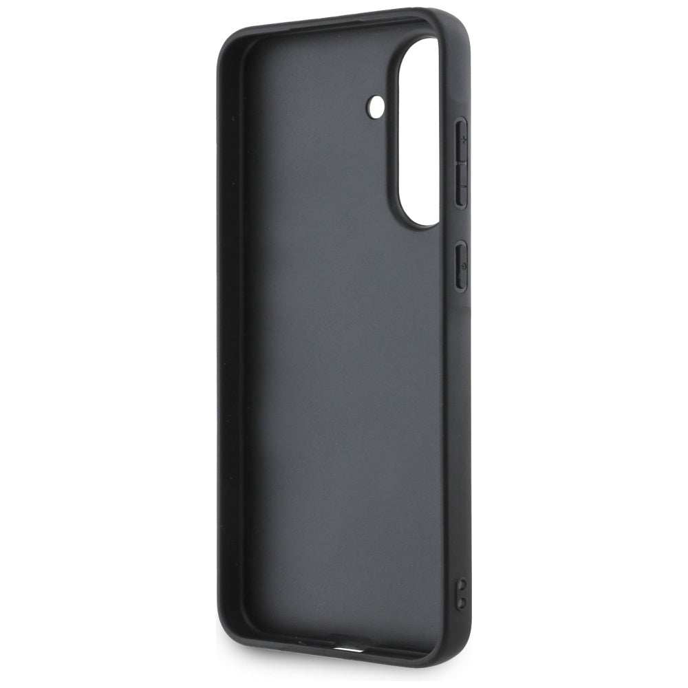 Custodia per Samsung Galaxy A36 A366, Karl Lagerfeld, Saffiano Karl & Choupette Metal, Nera