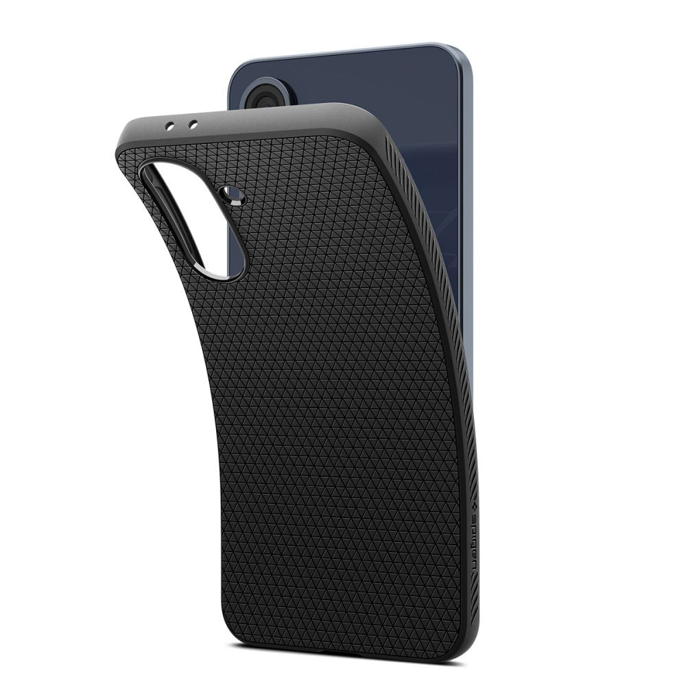 Custodia per Samsung Galaxy A36 A366, Spigen, Liquid Air, Nera Opaca ACS09199