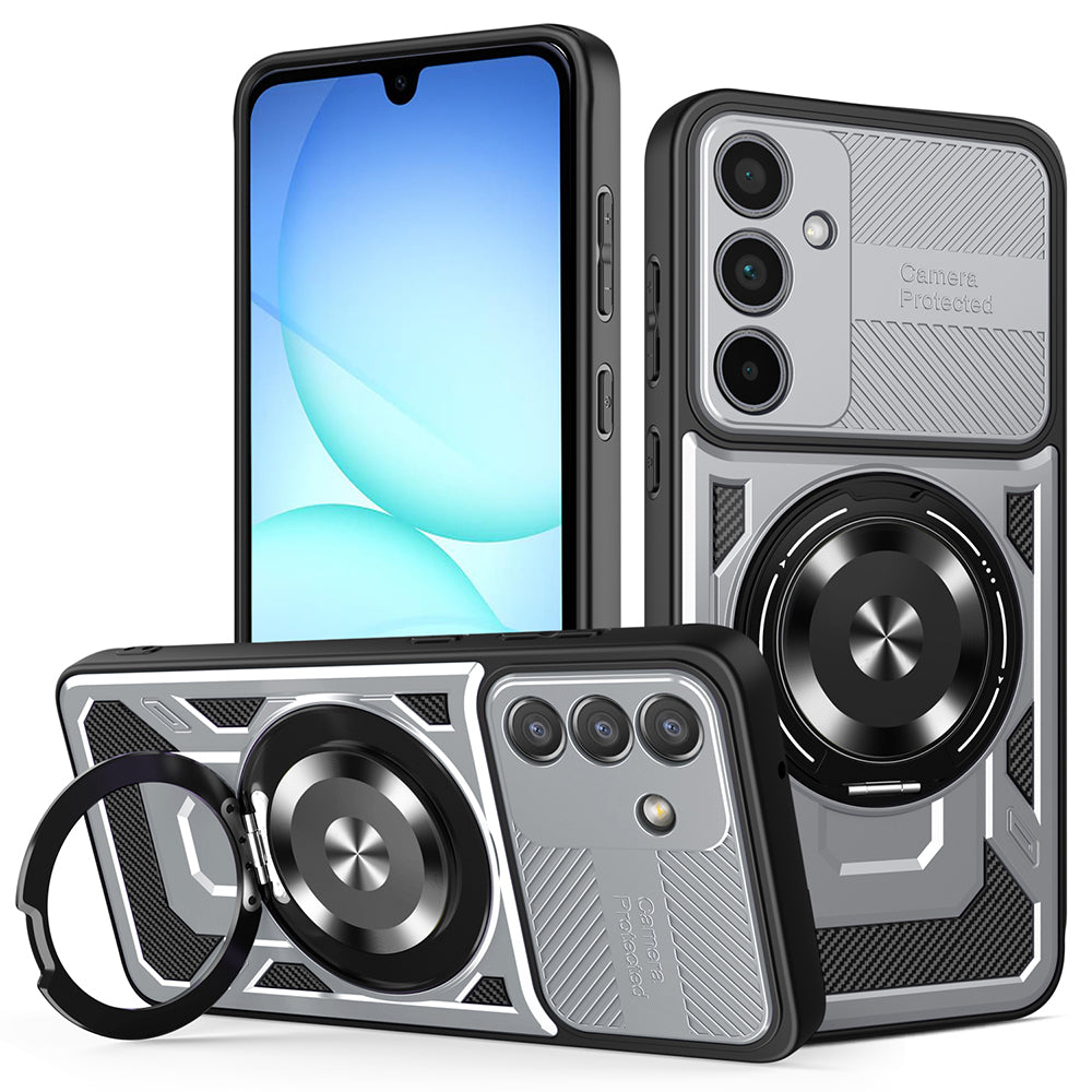 Custodia per Samsung Galaxy A37 5G, Techsuit, RuggedCam, Grigio