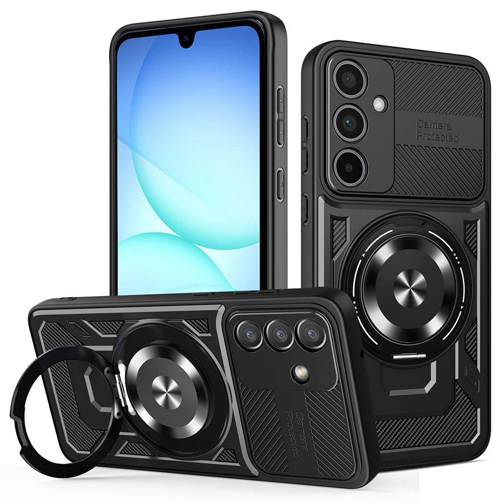 Custodia per Samsung Galaxy A37 5G, Techsuit, RuggedCam, Nera