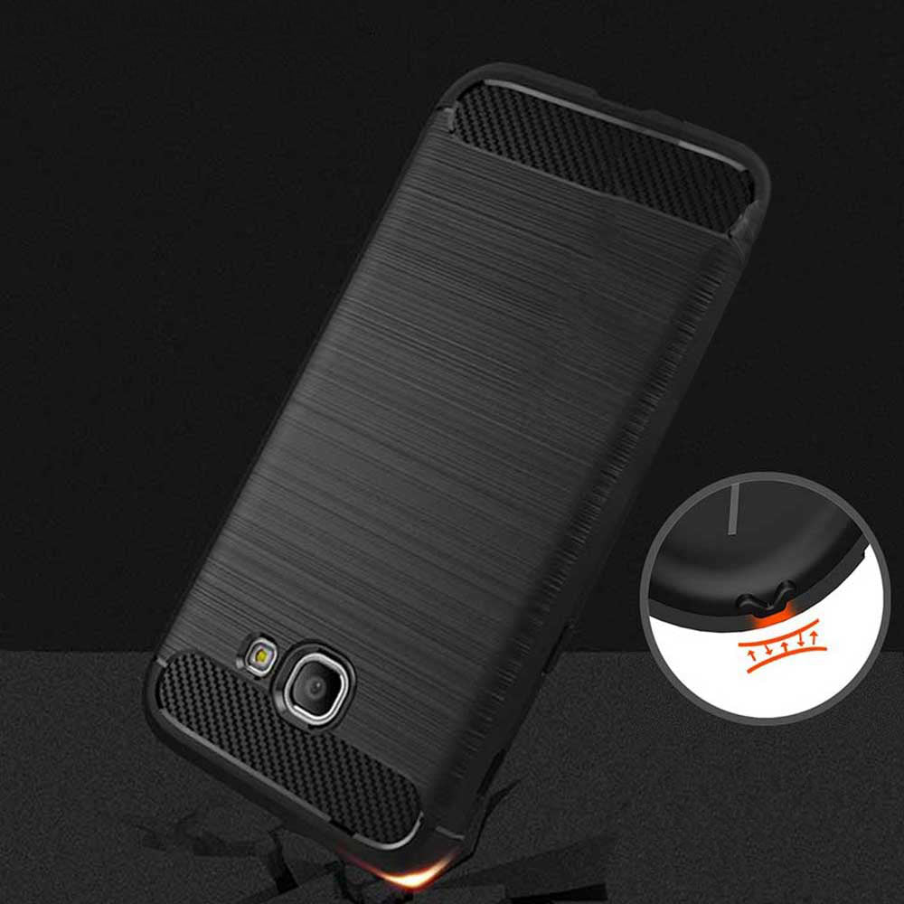Custodia per Samsung Galaxy A5 (2017) A520, Techsuit, Carbonio, Nera