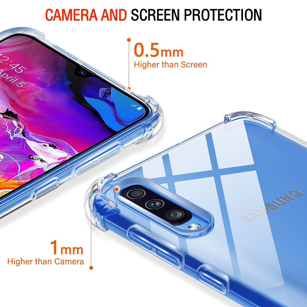 Custodia per Samsung Galaxy A50s A507 / A30s A307 / A50 A505, Techsuit, Shockproof Clear, Trasparente