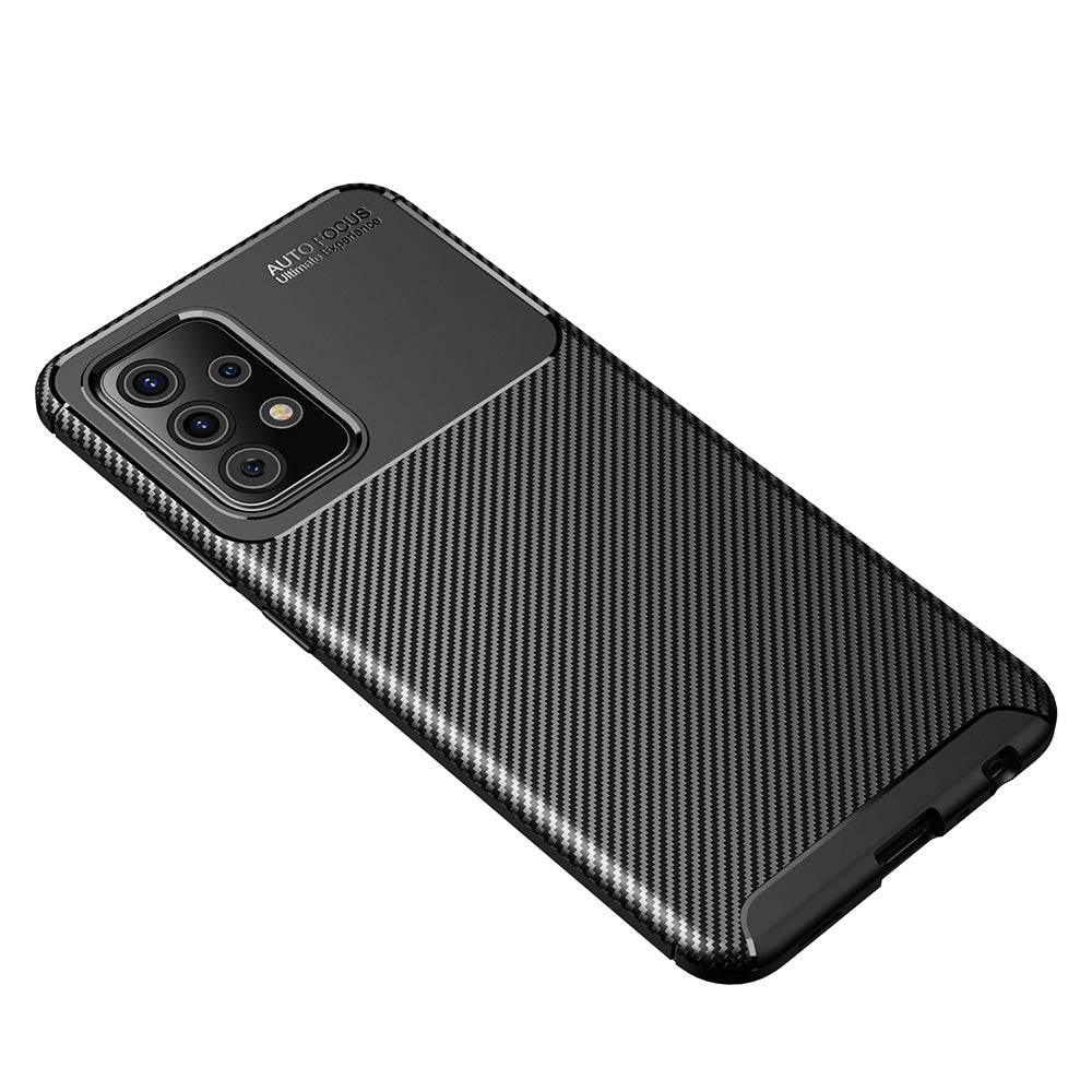 Custodia per Samsung Galaxy A52s 5G A528 / A52 5G A526 / A52 A525, Techsuit, CarbonFiber, Nera