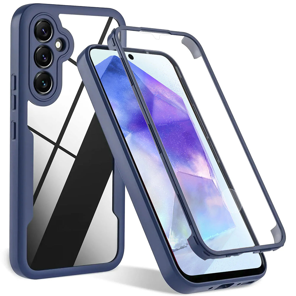 Custodia per Samsung Galaxy A54 A546, Techsuit, ColorVerse 360, Blu