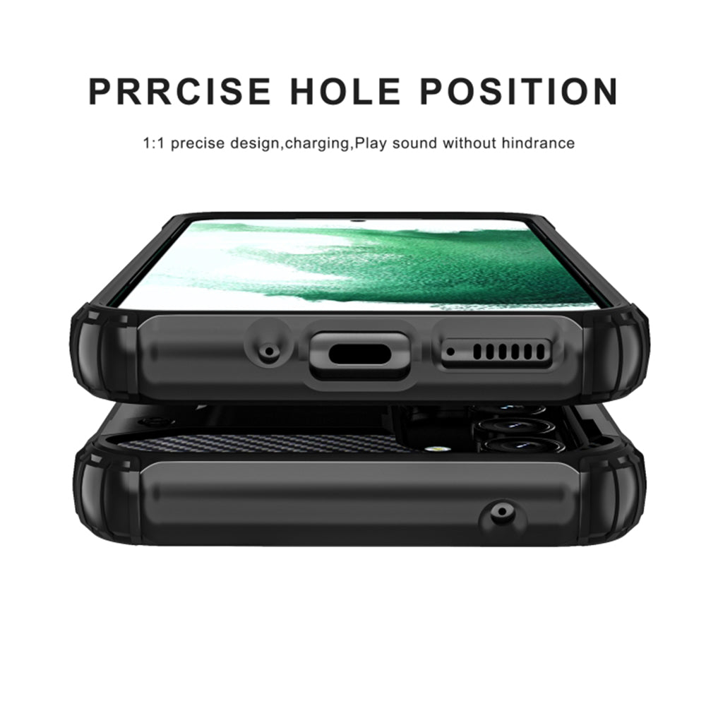 Custodia per Samsung Galaxy A54 A546, Techsuit, Hybrid Armor, Nera