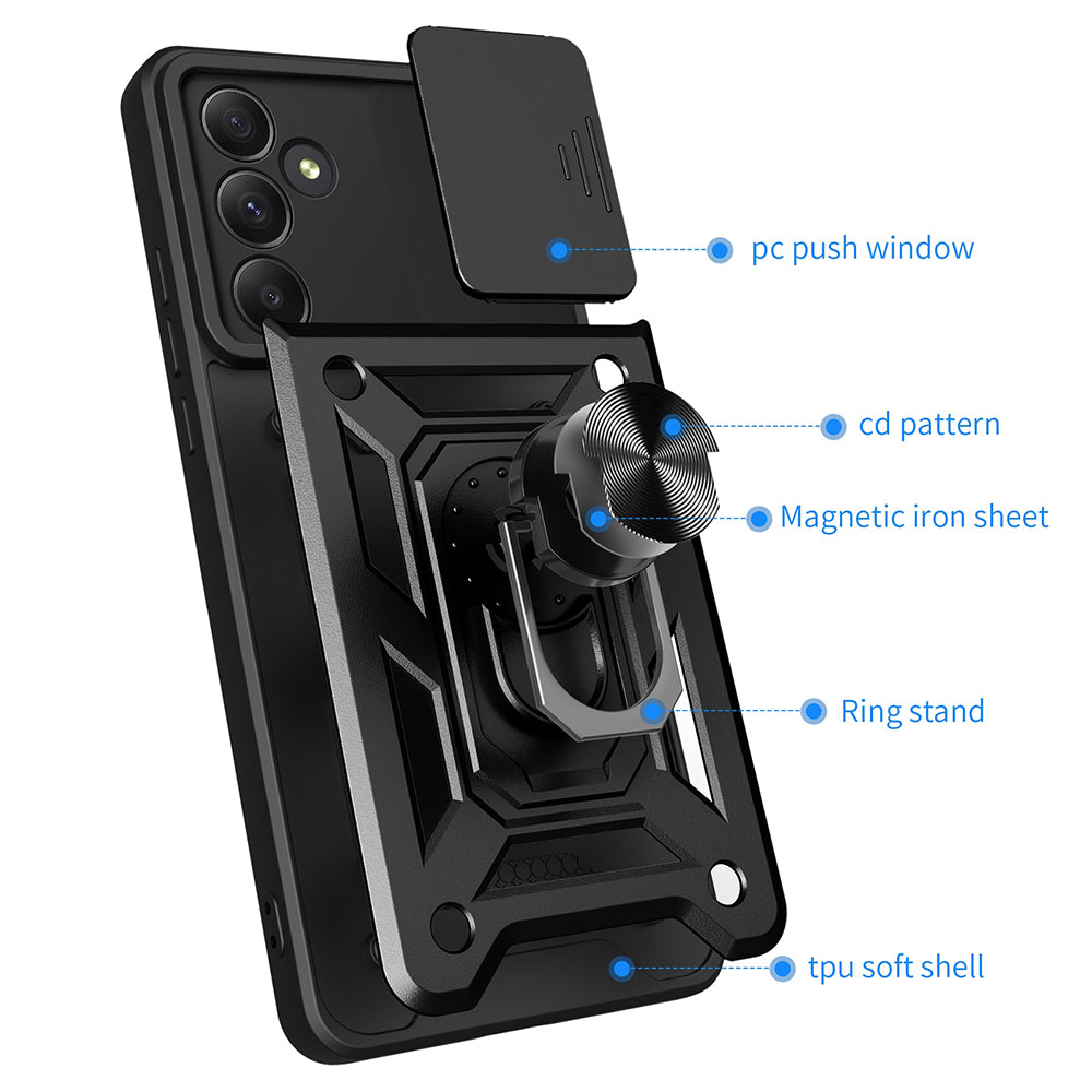 Custodia per Samsung Galaxy A55 5G A556, Techsuit, CamShield, Blu