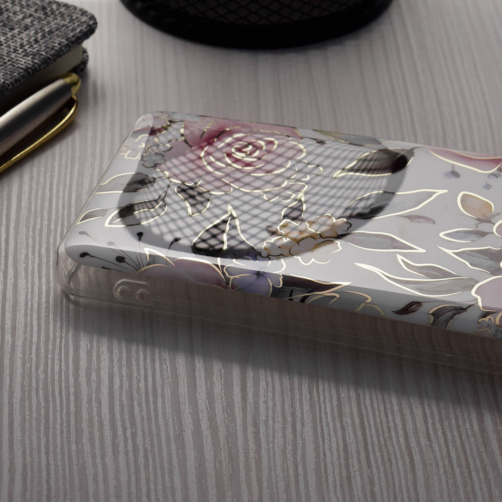 Custodia per Samsung Galaxy A55 5G A556, Techsuit, Marble, Bianca