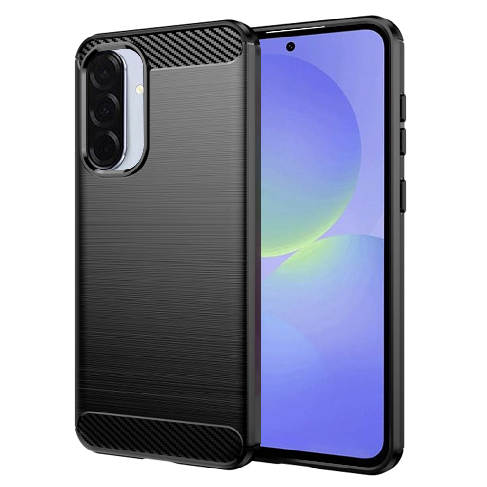 Custodia per Samsung Galaxy A56 A566 / A36 A366, Techsuit, Carbonio, Nera