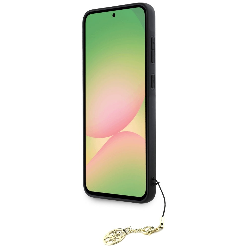 Custodia per Samsung Galaxy A56 A566, Guess, 4G Charm, Nera