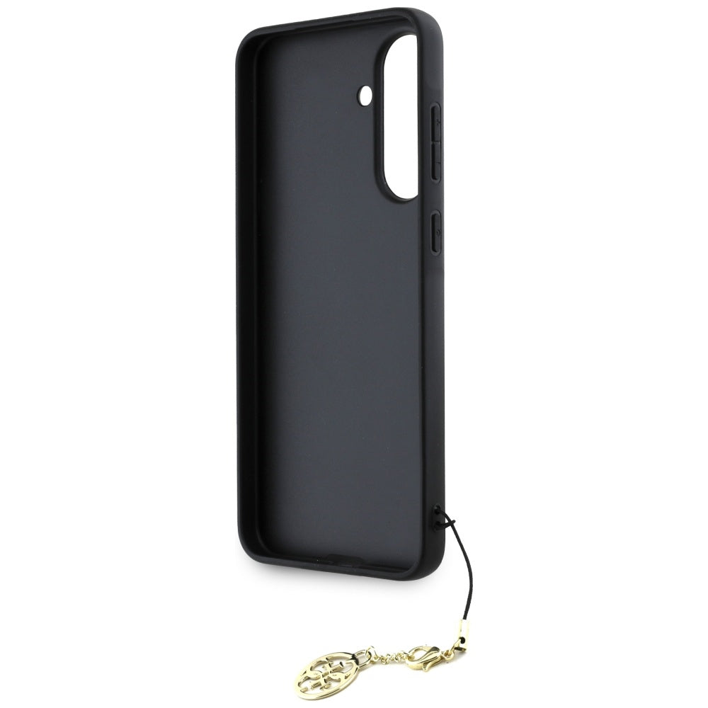 Custodia per Samsung Galaxy A56 A566, Guess, 4G Charm, Nera