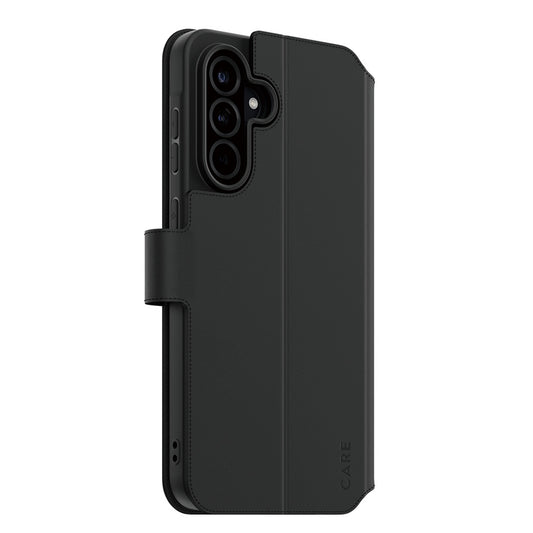 Custodia per Samsung Galaxy A56 A566, PanzerGlass, con funzione portafoglio e supporto, nera