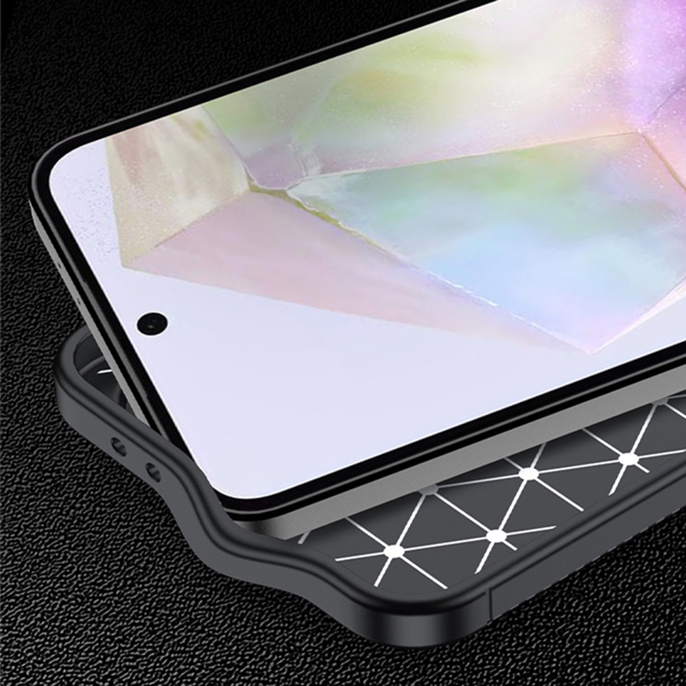 Custodia per Samsung Galaxy A56 A566, Techsuit, CarbonFiber, Nera