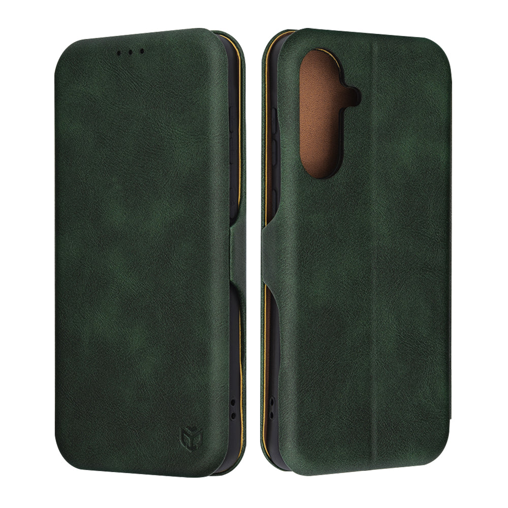 Custodia per Samsung Galaxy A56 A566, Techsuit, Safe Wallet Plus, Verde