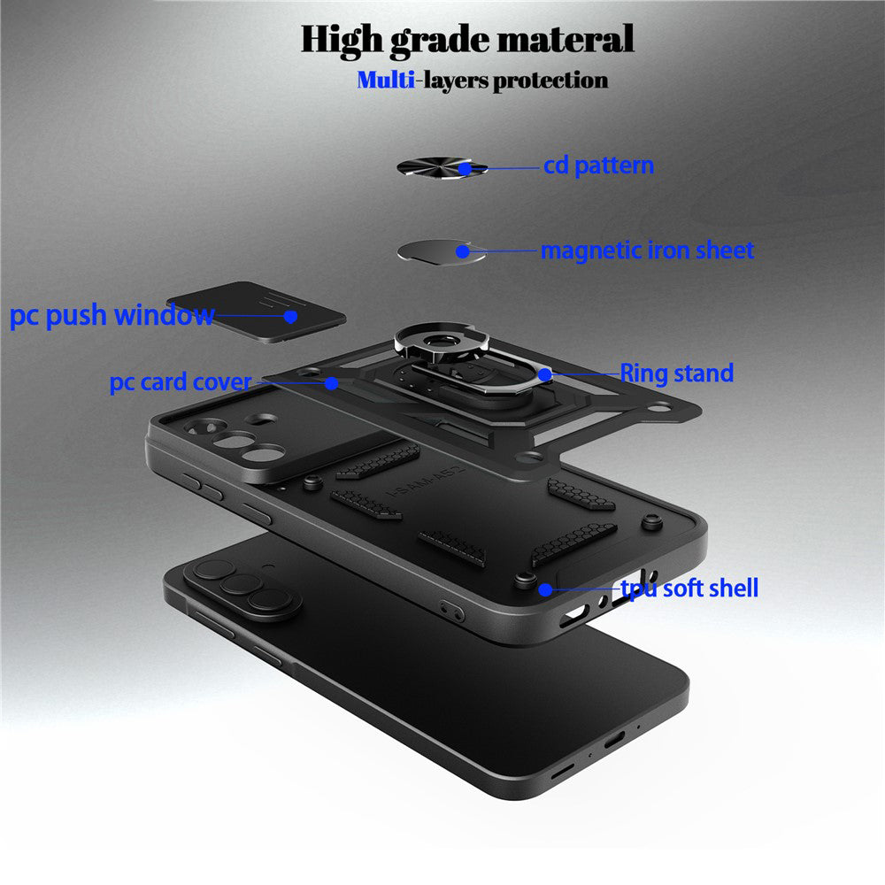 Custodia per Samsung Galaxy A57 5G, Techsuit, CamShield, Blu