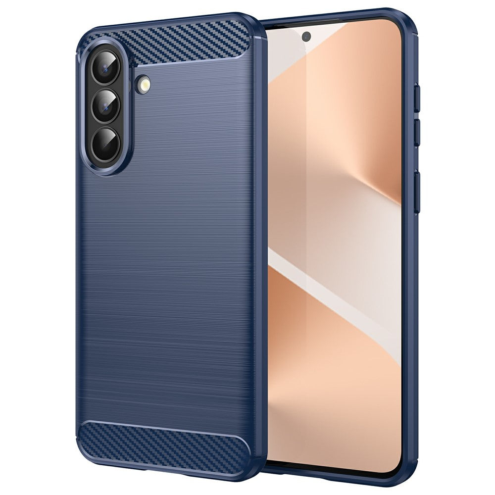 Custodia per Samsung Galaxy A57 5G, Techsuit, Carbonio, Blu