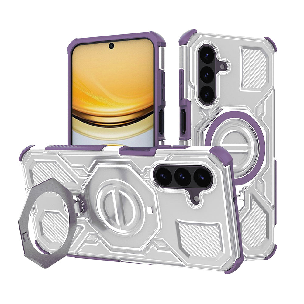 Custodia per Samsung Galaxy A57 5G, Techsuit, Carbon Shield Pro, Viola