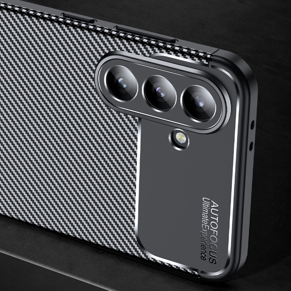 Custodia per Samsung Galaxy A57 5G, Techsuit, CarbonFiber, Nera