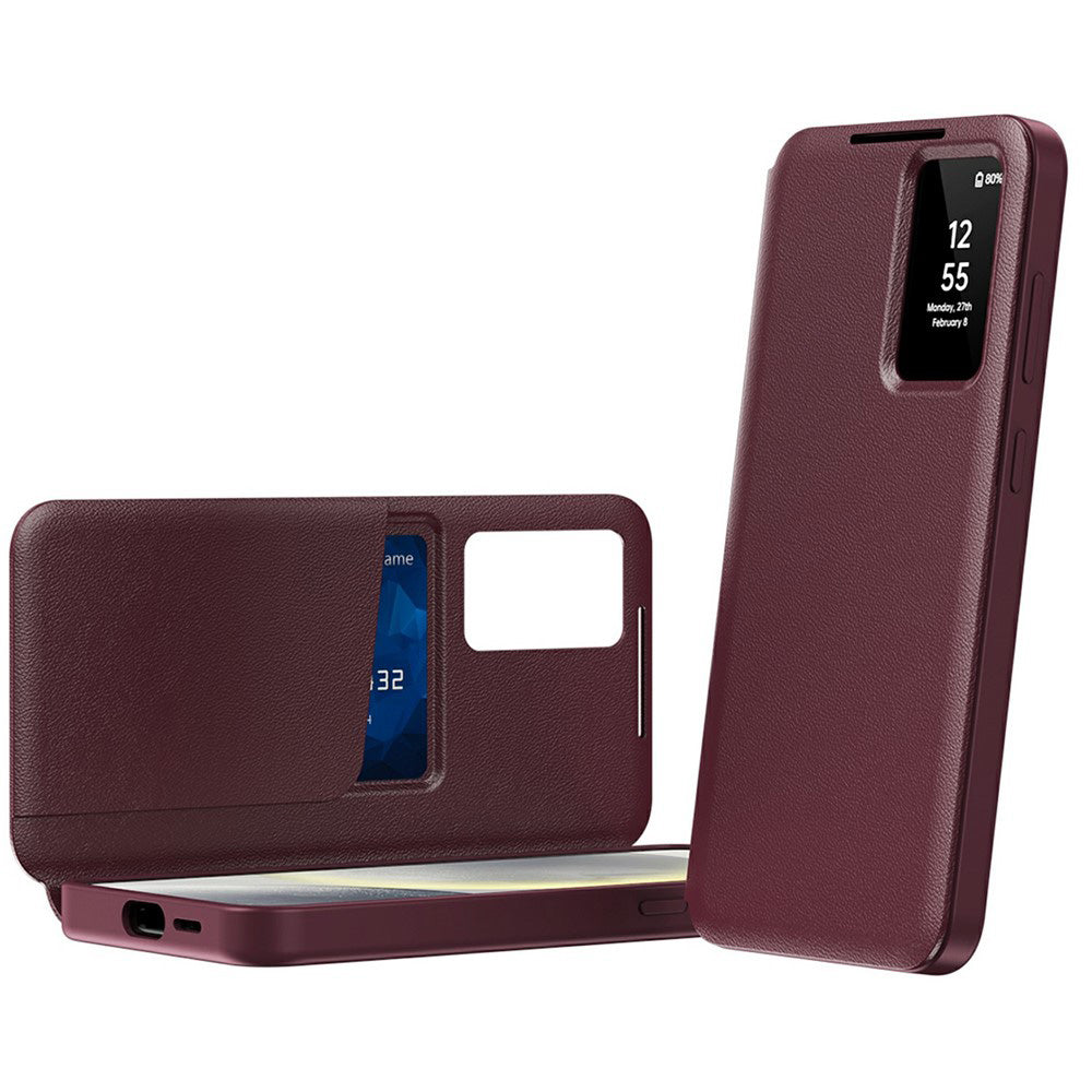 Custodia per Samsung Galaxy A57 5G, Techsuit, SmartView, Rossa