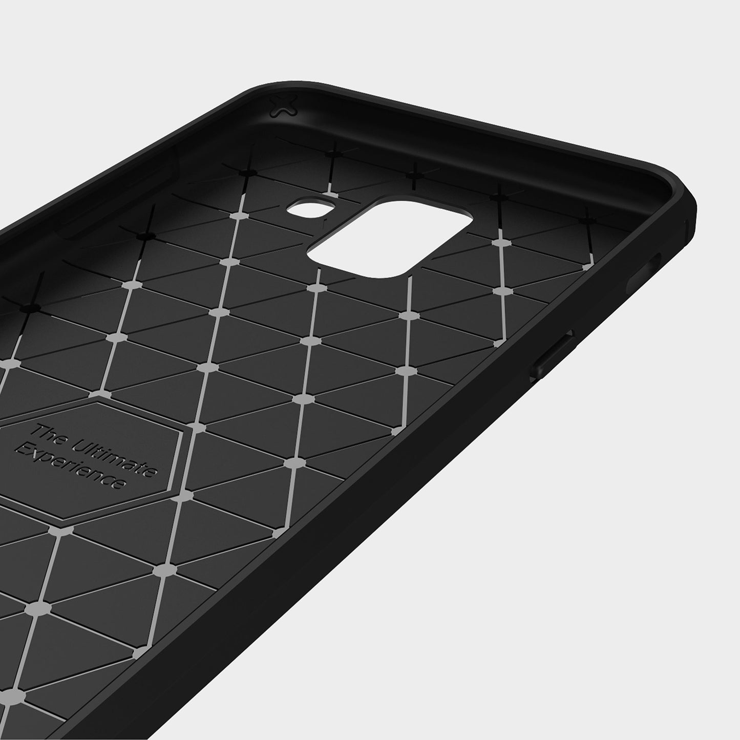 Custodia per Samsung Galaxy A6 (2018) A600, Techsuit, Carbonio, Nera