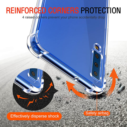 Custodia per Samsung Galaxy A7 (2018) A750, Techsuit, Shockproof Clear, Trasparente