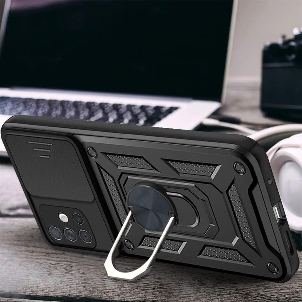 Custodia per Samsung Galaxy A71 A715, Techsuit, CamShield, Nera