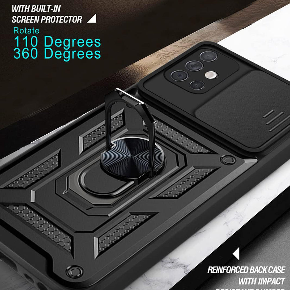 Custodia per Samsung Galaxy A71 A715, Techsuit, CamShield, Nera