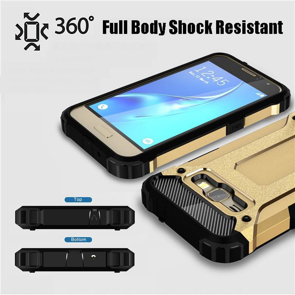 Custodia per Samsung Galaxy J5 J500, Techsuit, Hybrid Armor, Nera