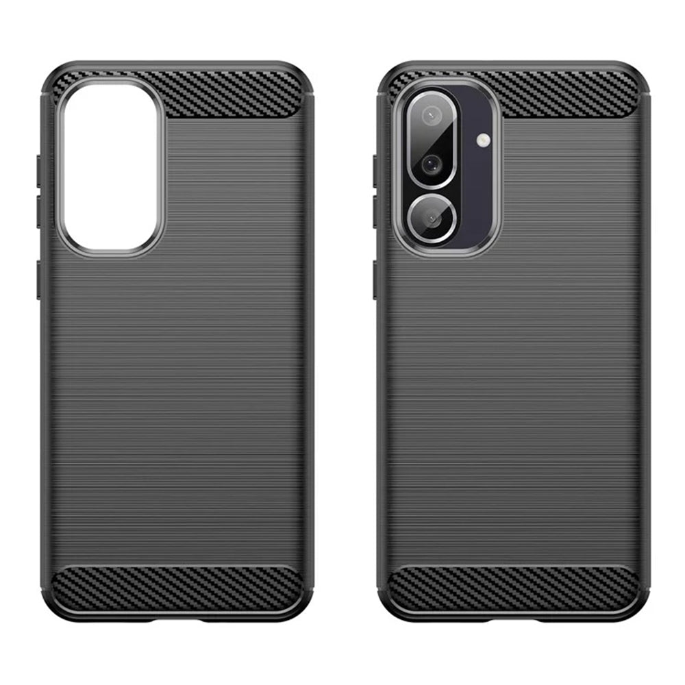 Custodia per Samsung Galaxy M56 M566, Techsuit, Carbonio, Nera