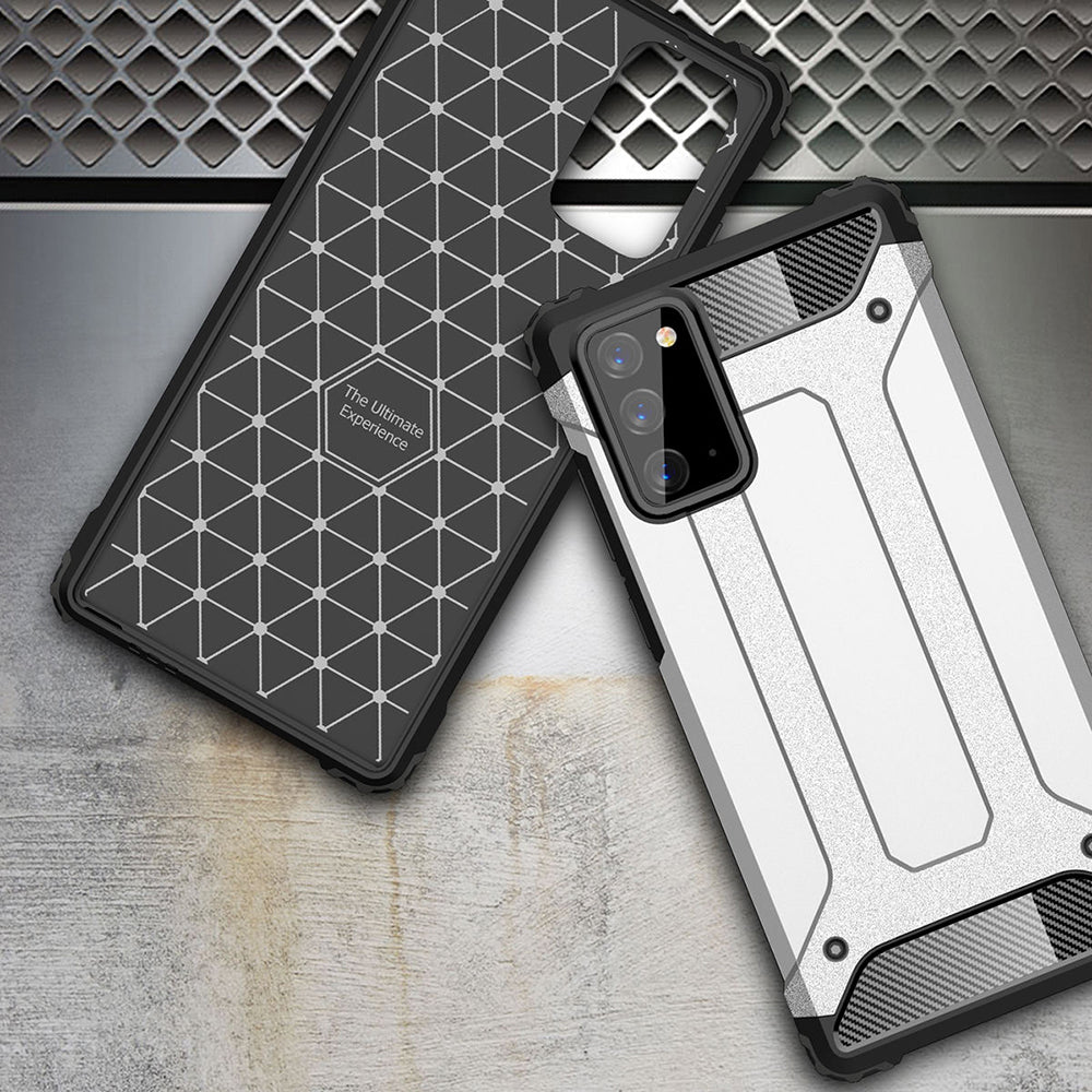 Custodia per Samsung Galaxy Note 20 5G N981 / Note 20 N980, Techsuit, Hybrid Armor, Nera