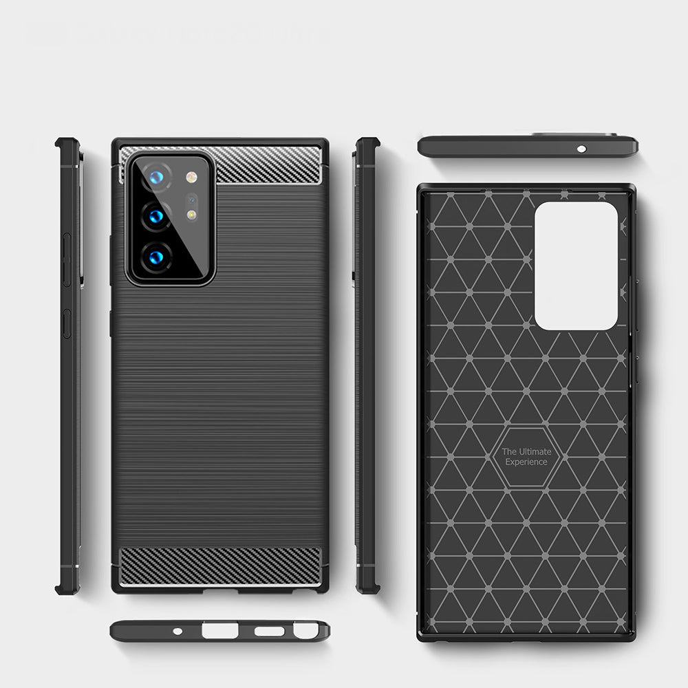 Custodia per Samsung Galaxy Note 20 Ultra 5G N986 / Note 20 Ultra N985, Techsuit, Carbonio, Nera