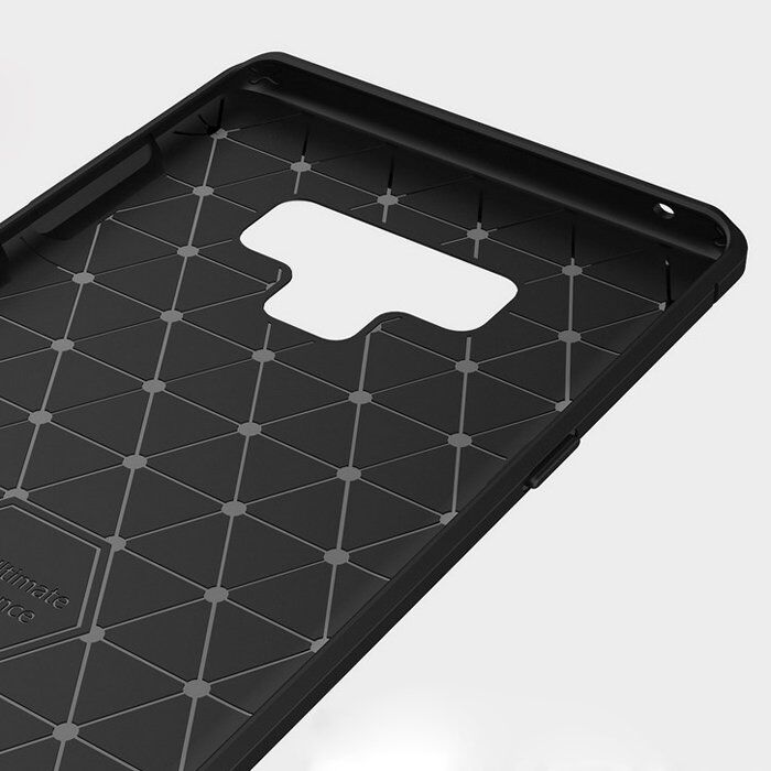 Custodia per Samsung Galaxy Note 9 N960, Techsuit, Carbonio, Nera