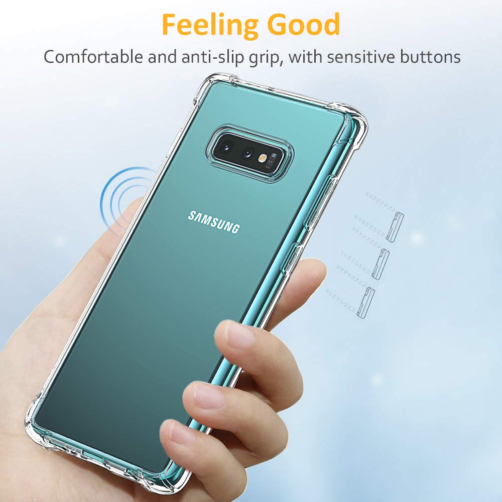 Custodia per Samsung Galaxy S10e G970, Techsuit, Shockproof Clear, Trasparente