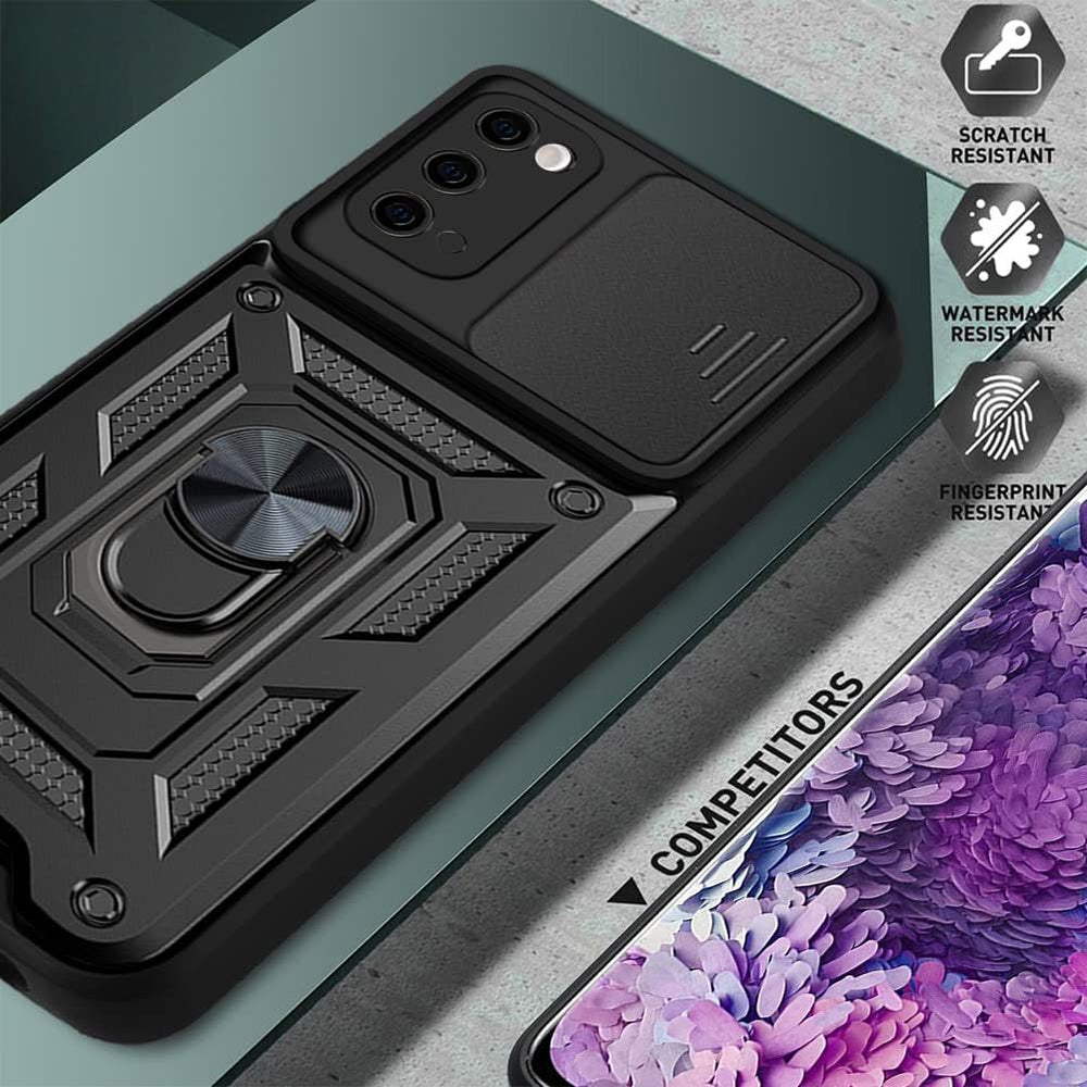 Custodia per Samsung Galaxy S20 5G G981 / S20 G980, Techsuit, CamShield, Nera