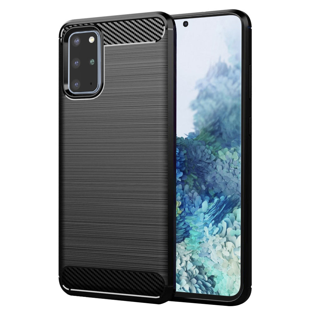 Custodia per Samsung Galaxy S20+ 5G G986 / S20+ G985, Techsuit, Carbonio, Nera
